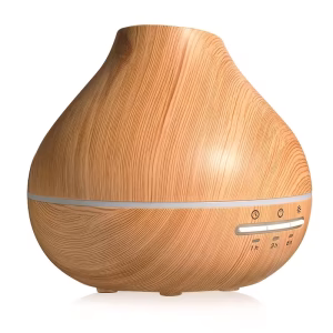 Decorative Wood Effect Aroma Diffuser – High Capacity Cool Mist for Home & Office