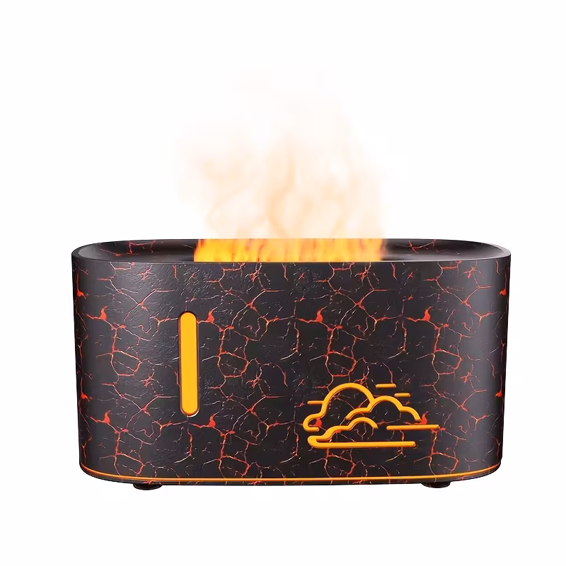 Cloud-Shaped Flame Diffuser/Humidifier with Sleep-Enhancing Glow - Modern Purple LED Decor - Image 9